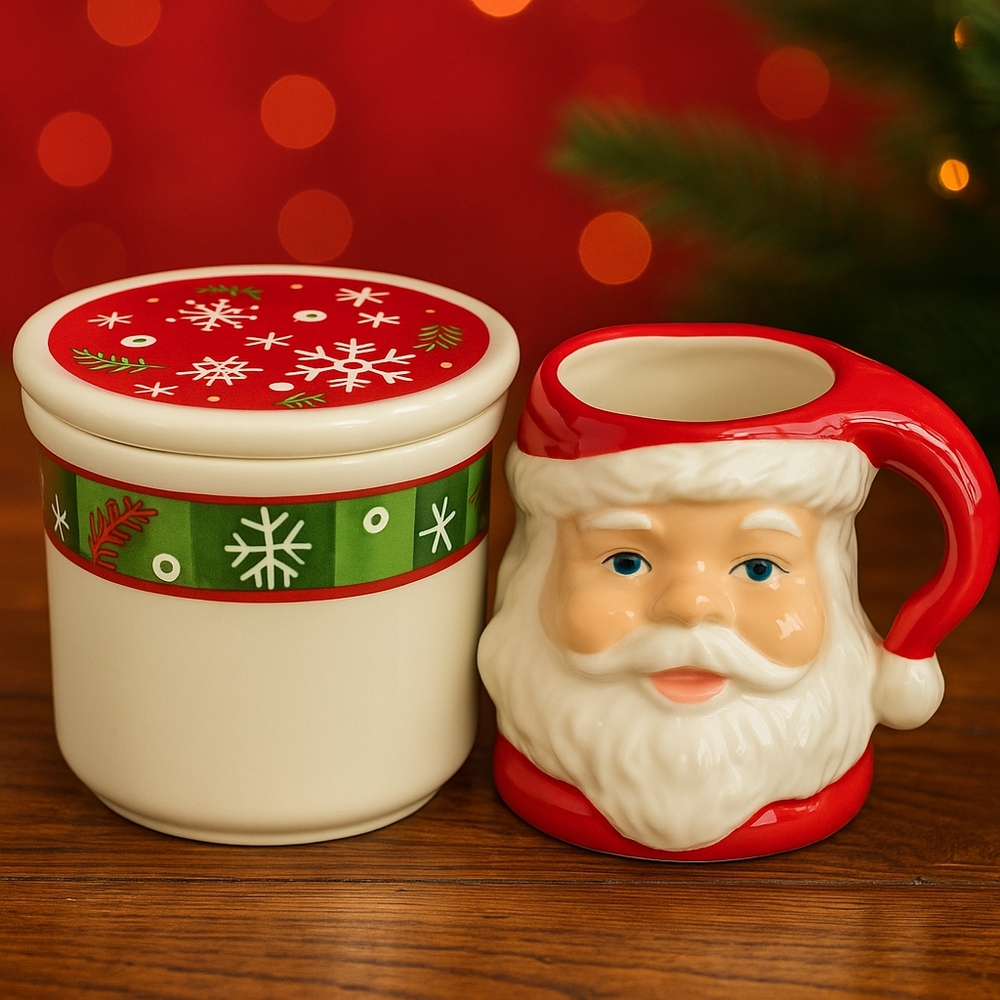 Longaberger Pottery Snowflake 1 Qt Crock with Lid – Discontinued